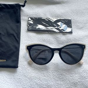 Dolce & Gabbana Cat Eye Sunglasses. Brand New. Black & White